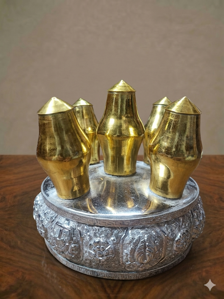 5 Headed White Metal Mendel (Silver)