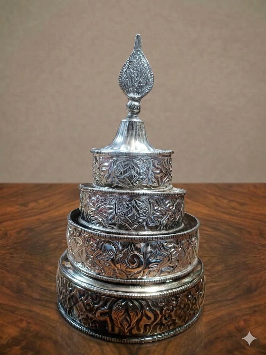 Copper Carved Mendel (Carved Silver Colour)
