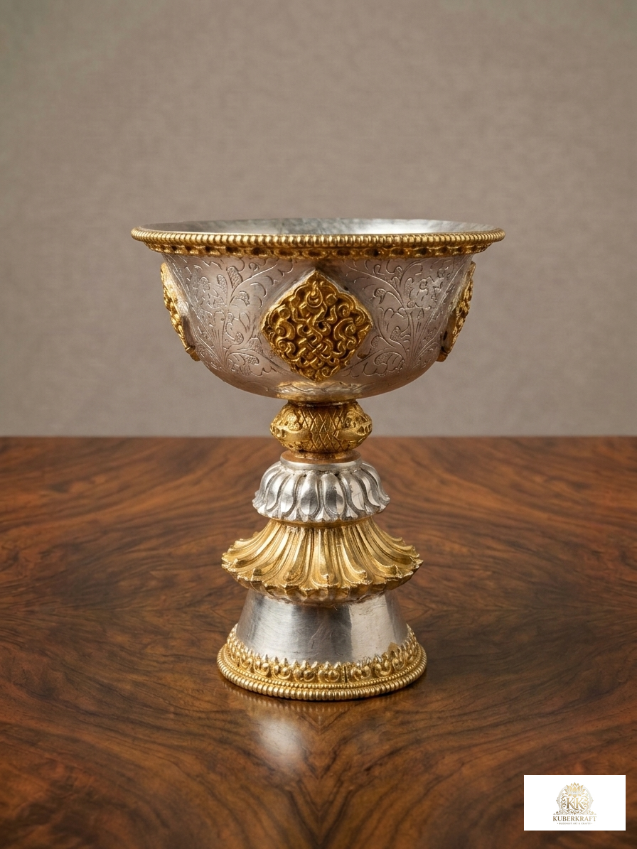 Copper Silver & Golden Plated Butter Lamp