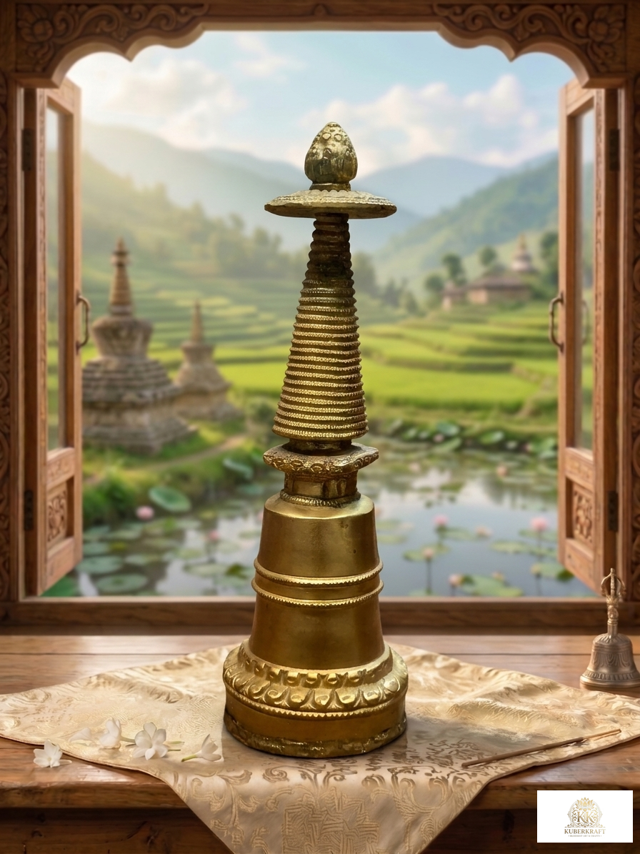 Traditional Kadam Chorten (Kadampa Stupa) - Reliquary of the Awakened Mind