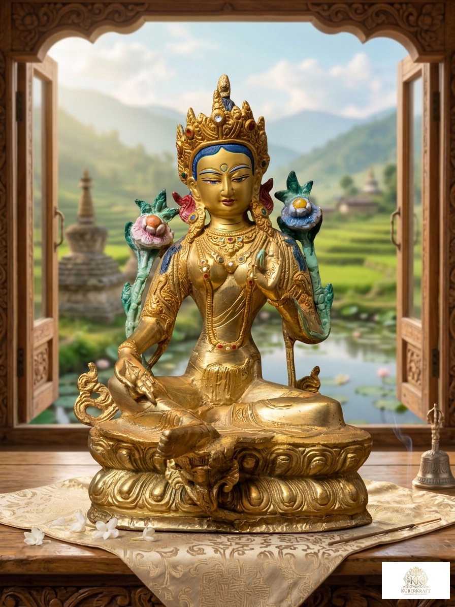Dolma (Green Tara) – Symbol of Compassion, Protection & Enlightenment