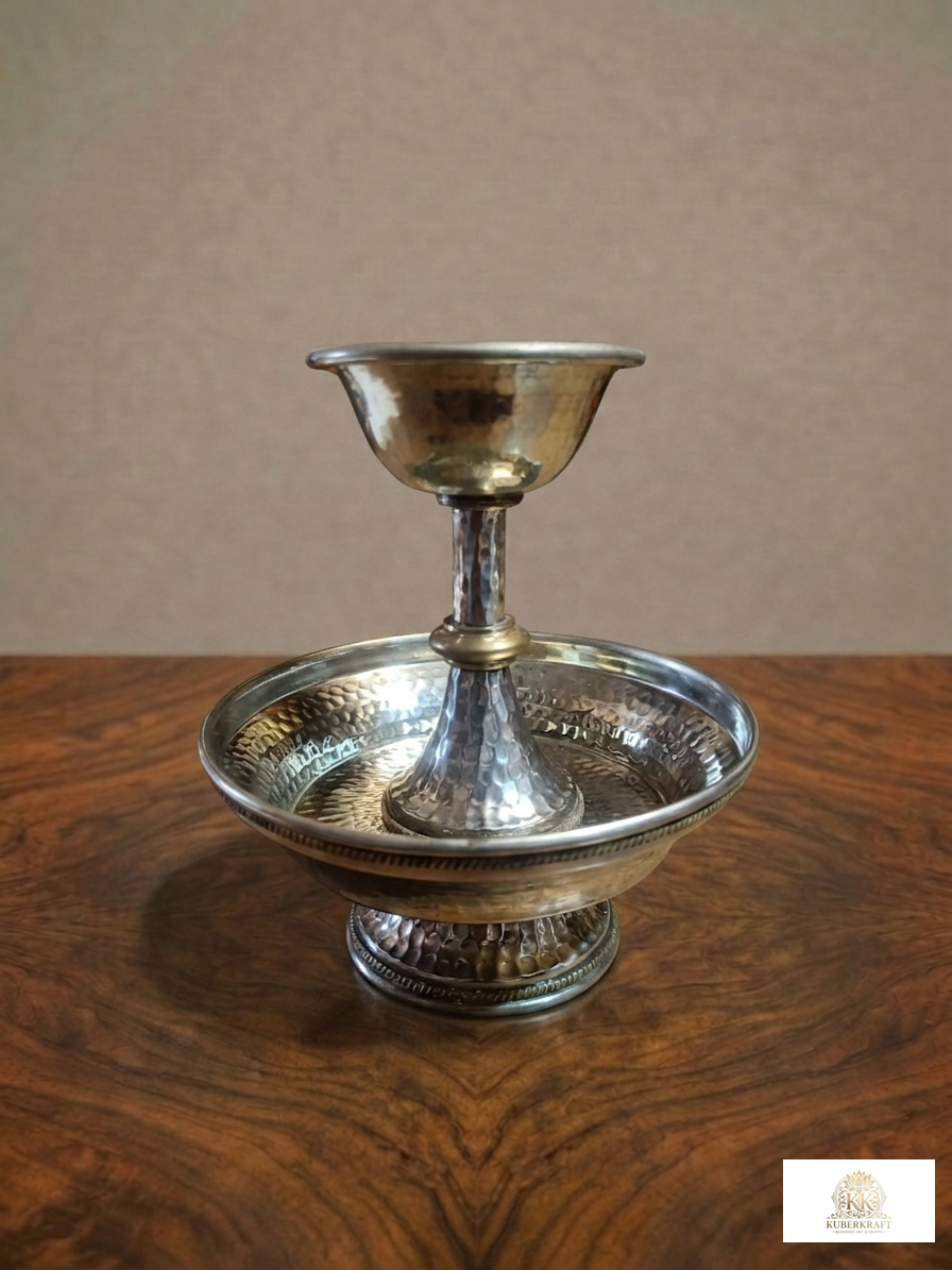 Traditional Tibetan Serkyem (Golden Drink Offering Set)