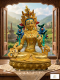 White Tara / Dolkar Statue - The Buddha of Longevity & Compassion