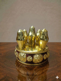 5 Headed White Metal Mendel (Maroon & Golden)