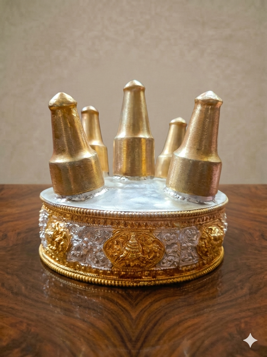 5 Headed White Metal Mendel (Silver & Golden)