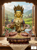 Handcrafted Dorjee Shampa / Vajrasattva Statue - The Buddha of Purification