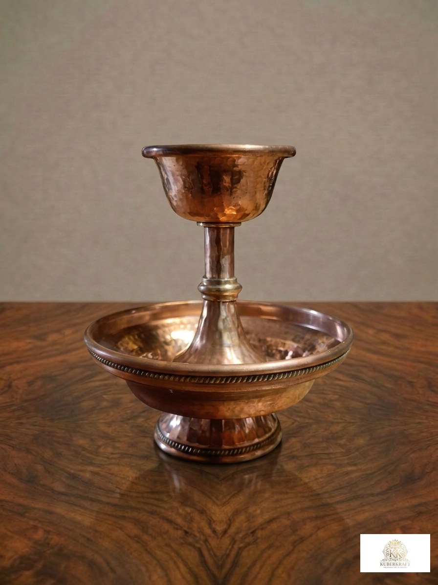Traditional Tibetan Serkyem (Golden Drink Offering Set)