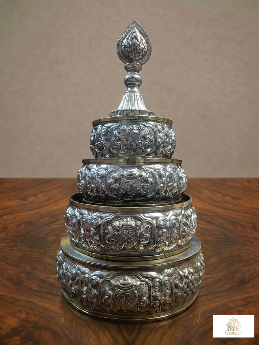 Traditional Tibetan Mandala Offering Set (Mendel)