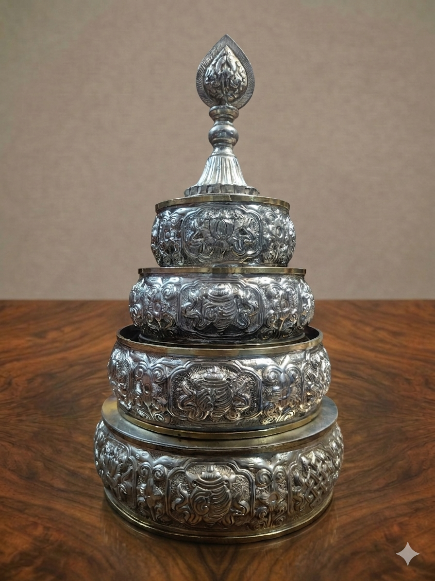 White Metal Mendel (Silver Colour)