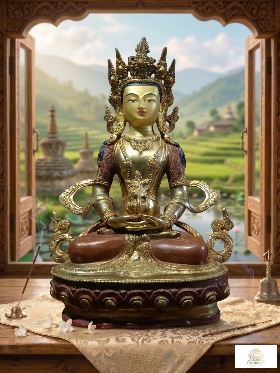 Handcrafted Tsepame / Aparimita Statue - The Buddha of Limitless Life